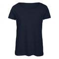 Navy Blue - Front - B&C Womens-Ladies Favourite Cotton Triblend T-Shirt