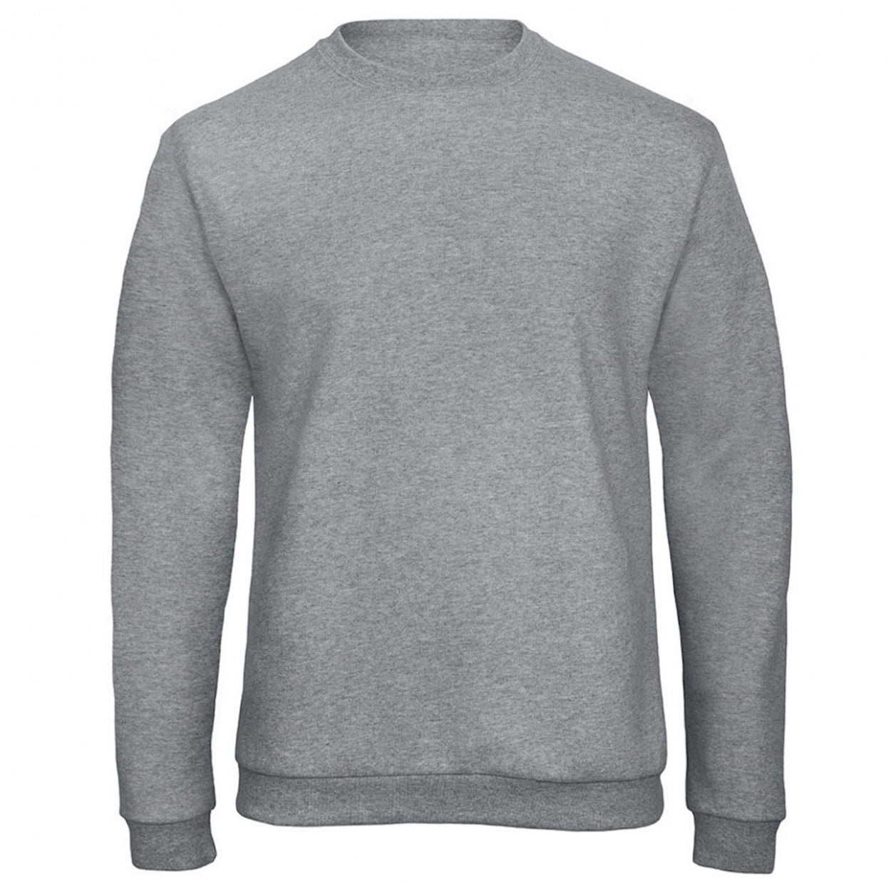 Heather Grey - Front - B&C Adults Unisex ID. 202 50-50 Sweatshirt