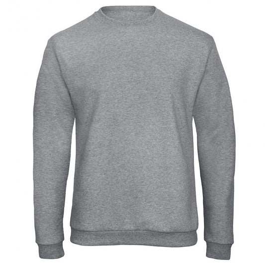 Heather Grey - Front - B&C Adults Unisex ID. 202 50-50 Sweatshirt