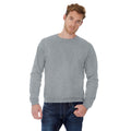 Heather Grey - Back - B&C Adults Unisex ID. 202 50-50 Sweatshirt