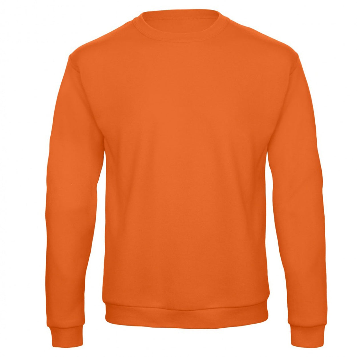 Pumpkin Orange - Front - B&C Adults Unisex ID. 202 50-50 Sweatshirt