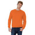 Pumpkin Orange - Back - B&C Adults Unisex ID. 202 50-50 Sweatshirt