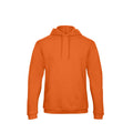 Pumpkin Orange - Front - B&C Adults Unisex ID. 203 50-50 Hooded Sweatshirt