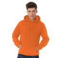 Pumpkin Orange - Back - B&C Adults Unisex ID. 203 50-50 Hooded Sweatshirt
