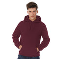 Burgundy - Back - B&C Adults Unisex ID. 203 50-50 Hooded Sweatshirt