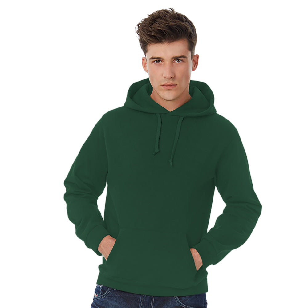 Bottle Green - Back - B&C Adults Unisex ID. 203 50-50 Hooded Sweatshirt