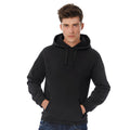 Black - Back - B&C Adults Unisex ID. 203 50-50 Hooded Sweatshirt