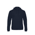 Navy Blue - Front - B&C Adults Unisex ID. 203 50-50 Hooded Sweatshirt