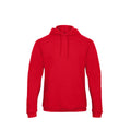Red - Front - B&C Adults Unisex ID. 203 50-50 Hooded Sweatshirt