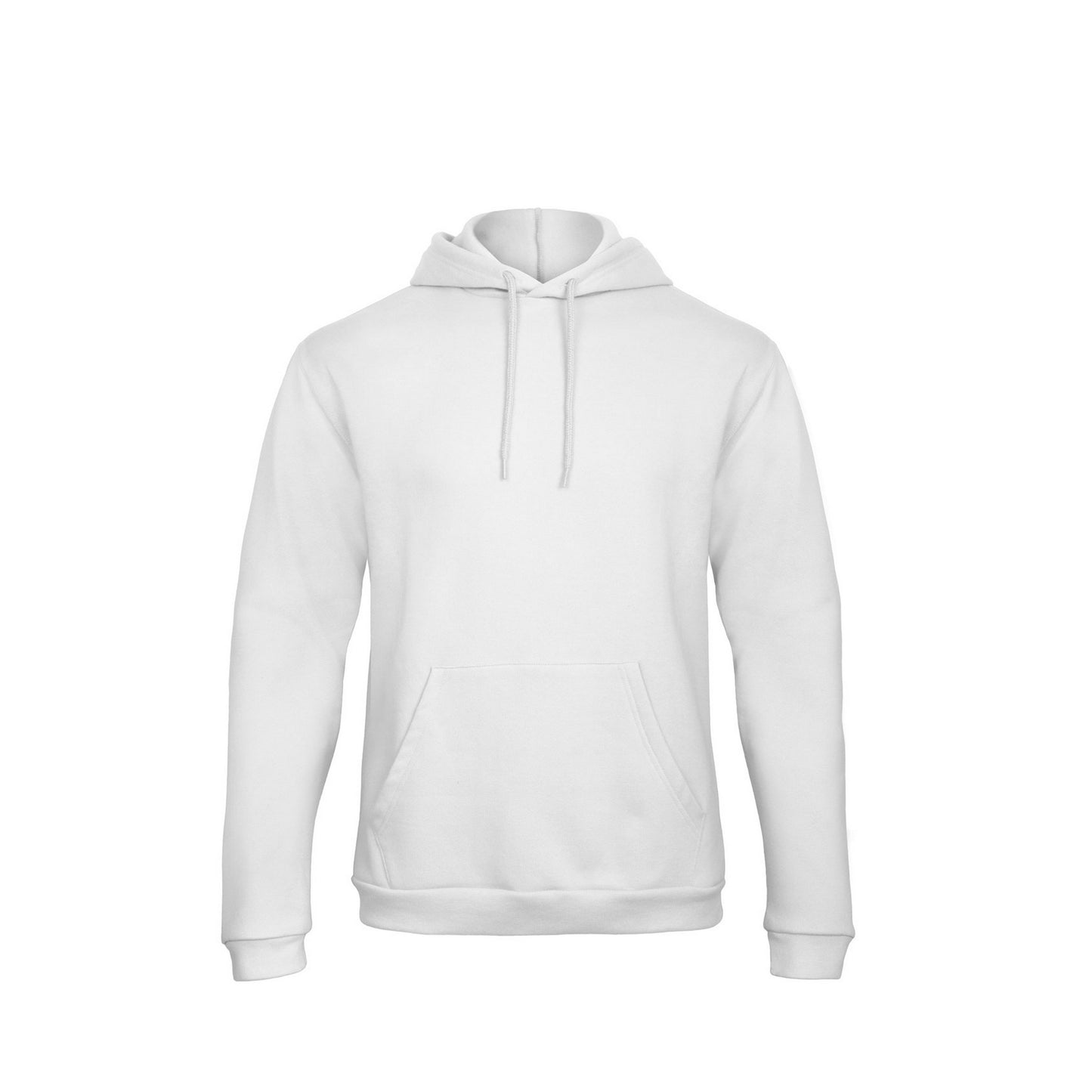 White - Front - B&C Adults Unisex ID. 203 50-50 Hooded Sweatshirt