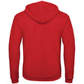 Red - Back - B&C Adults Unisex ID.205 50-50 Full Zip Hooded Sweatshirt