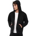Black - Back - B&C Adults Unisex ID.205 50-50 Full Zip Hooded Sweatshirt