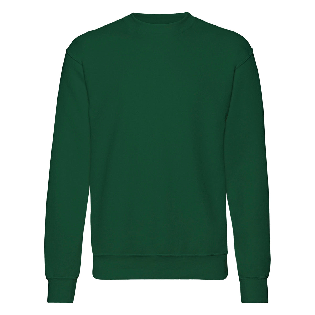 Bottle Green - Front - Fruit Of The Loom Mens Set-In Belcoro® Yarn Sweatshirt
