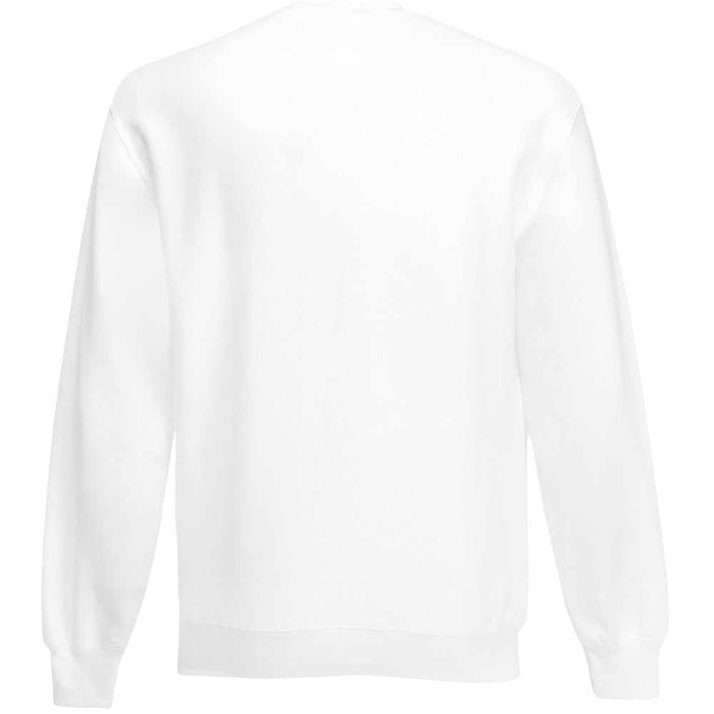 White - Back - Fruit Of The Loom Mens Set-In Belcoro® Yarn Sweatshirt