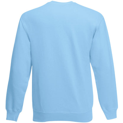 Sky Blue - Back - Fruit Of The Loom Mens Set-In Belcoro® Yarn Sweatshirt