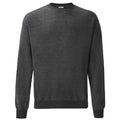 Dark Heather - Front - Fruit Of The Loom Mens Set-In Belcoro® Yarn Sweatshirt