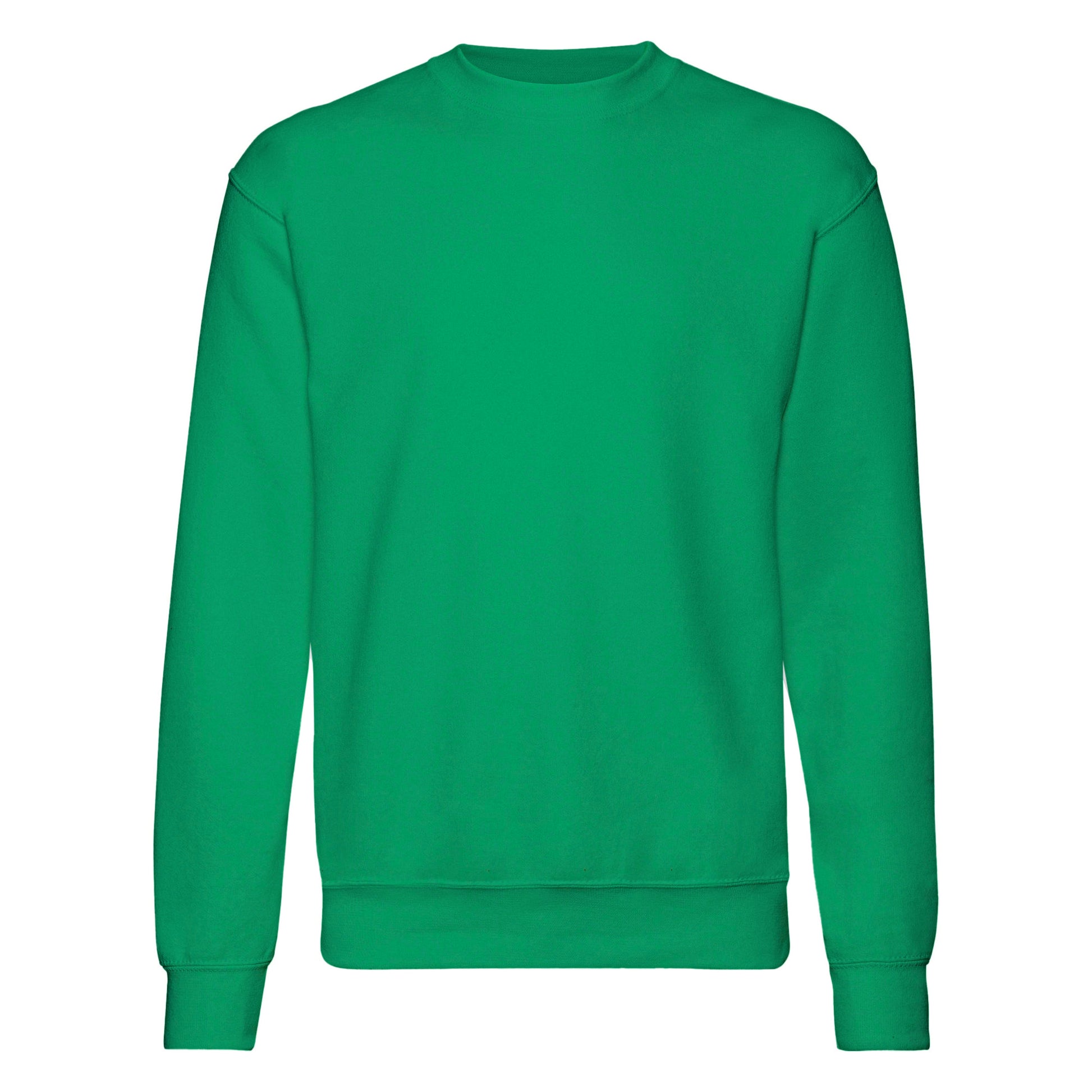 Heather Green - Back - Fruit Of The Loom Mens Set-In Belcoro® Yarn Sweatshirt