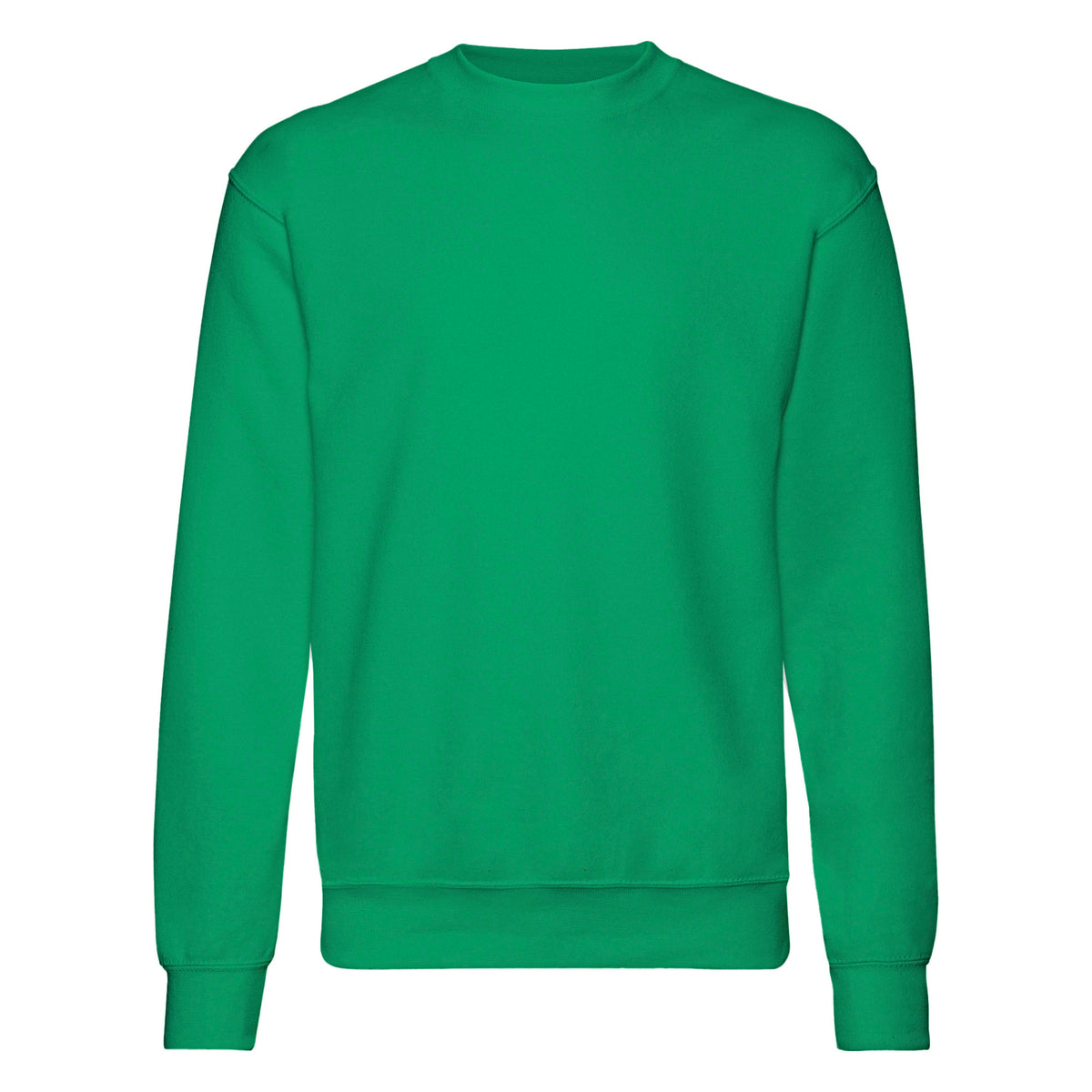 Heather Green - Back - Fruit Of The Loom Mens Set-In Belcoro® Yarn Sweatshirt