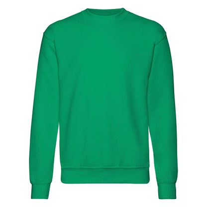 Heather Green - Back - Fruit Of The Loom Mens Set-In Belcoro® Yarn Sweatshirt