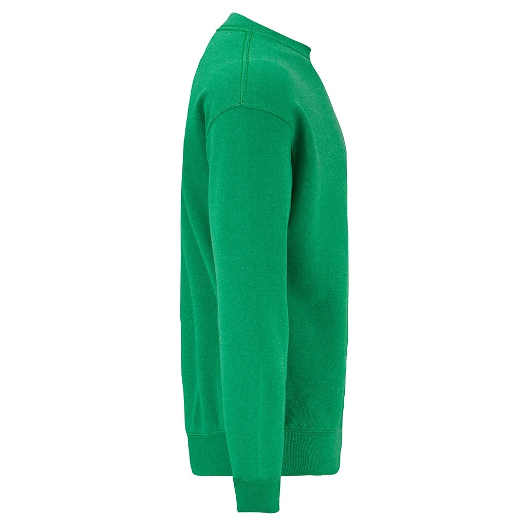Heather Green - Side - Fruit Of The Loom Mens Set-In Belcoro® Yarn Sweatshirt