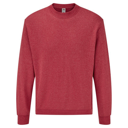 Heather Red - Front - Fruit Of The Loom Mens Set-In Belcoro® Yarn Sweatshirt