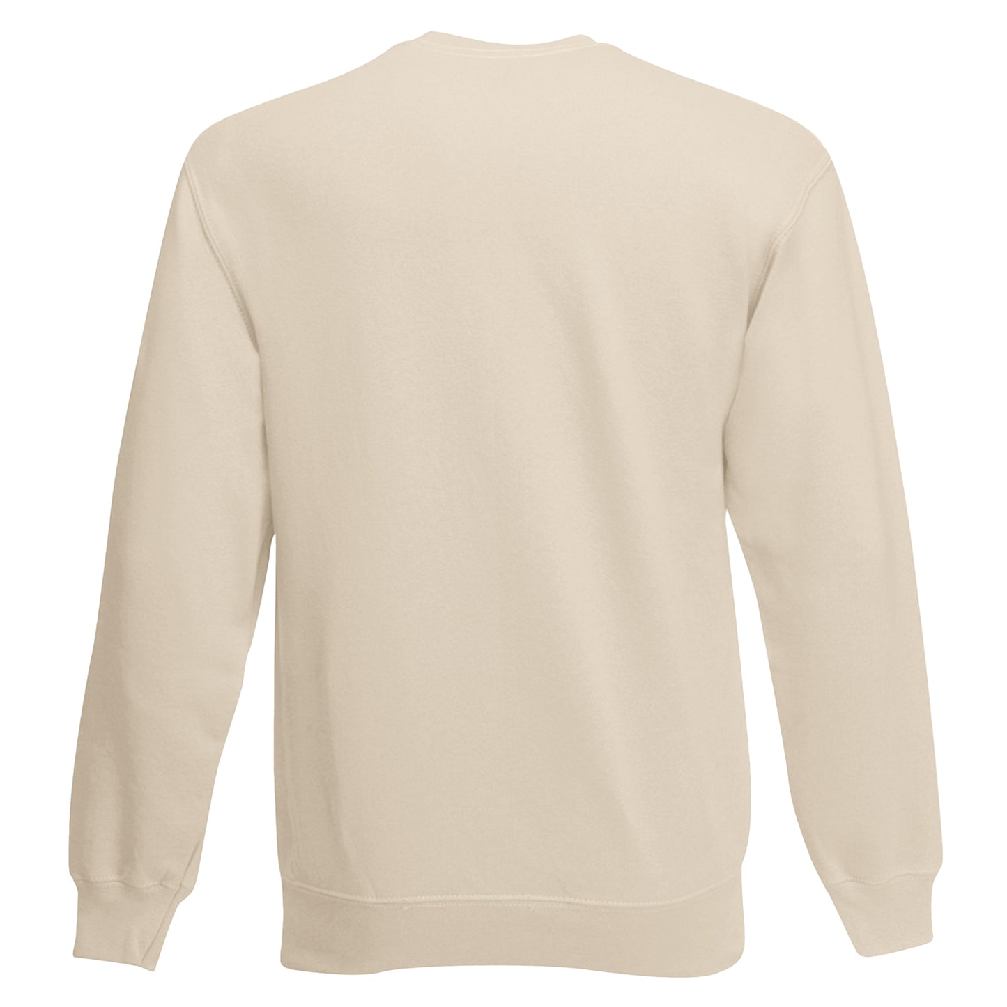 Natural - Back - Fruit Of The Loom Mens Set-In Belcoro® Yarn Sweatshirt