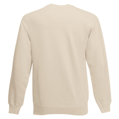 Natural - Back - Fruit Of The Loom Mens Set-In Belcoro® Yarn Sweatshirt