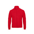Red - Front - B&C Adults Unisex ID.206 50-50 Full Zip Sweat Jacket