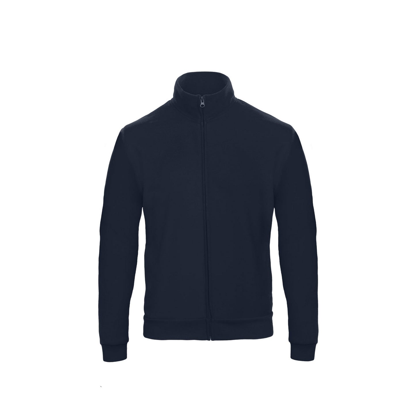 Navy Blue - Front - B&C Adults Unisex ID.206 50-50 Full Zip Sweat Jacket