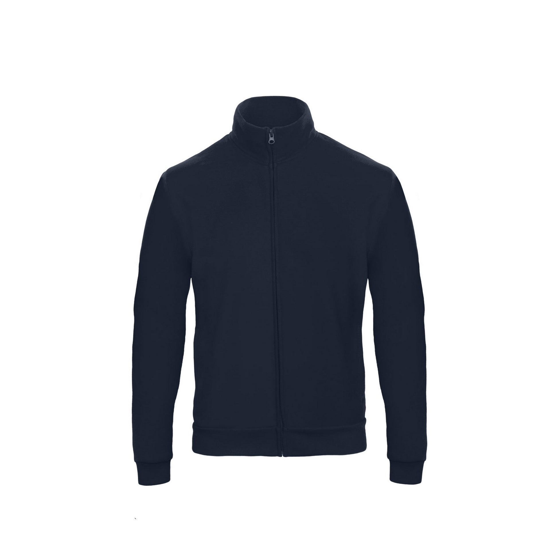 Navy Blue - Front - B&C Adults Unisex ID.206 50-50 Full Zip Sweat Jacket