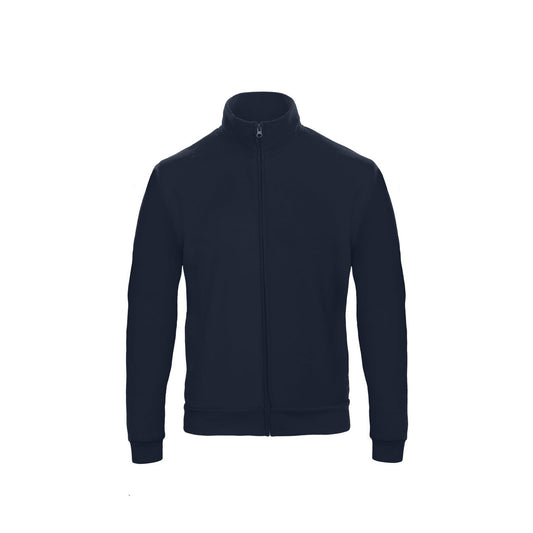 Navy Blue - Front - B&C Adults Unisex ID.206 50-50 Full Zip Sweat Jacket