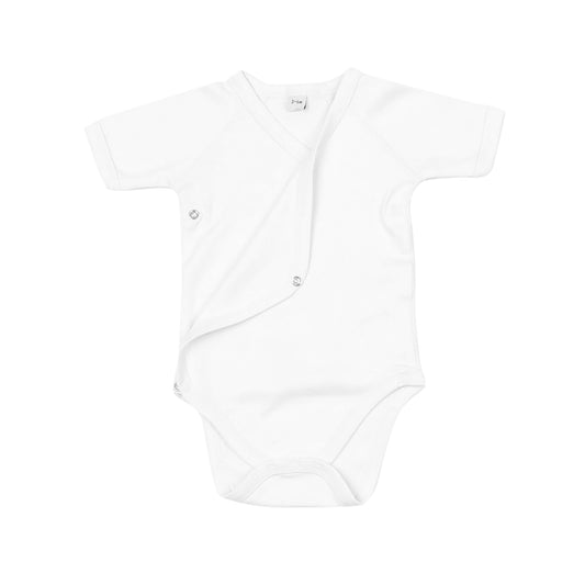 White - Front - Babybugz Baby Unisex Organic Cotton Kimono Bodysuit