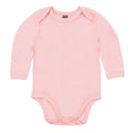 Powder Pink - Front - Babybugz Baby Unisex Organic Long Sleeve Bodysuit