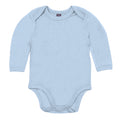 Dusty Blue - Front - Babybugz Baby Unisex Organic Long Sleeve Bodysuit