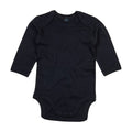 Black - Front - Babybugz Baby Unisex Organic Long Sleeve Bodysuit