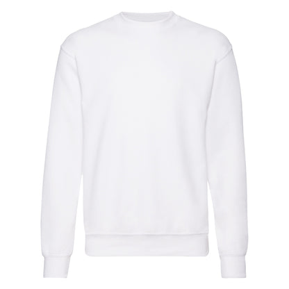 White - Front - Fruit Of The Loom Mens Set-In Belcoro® Yarn Sweatshirt