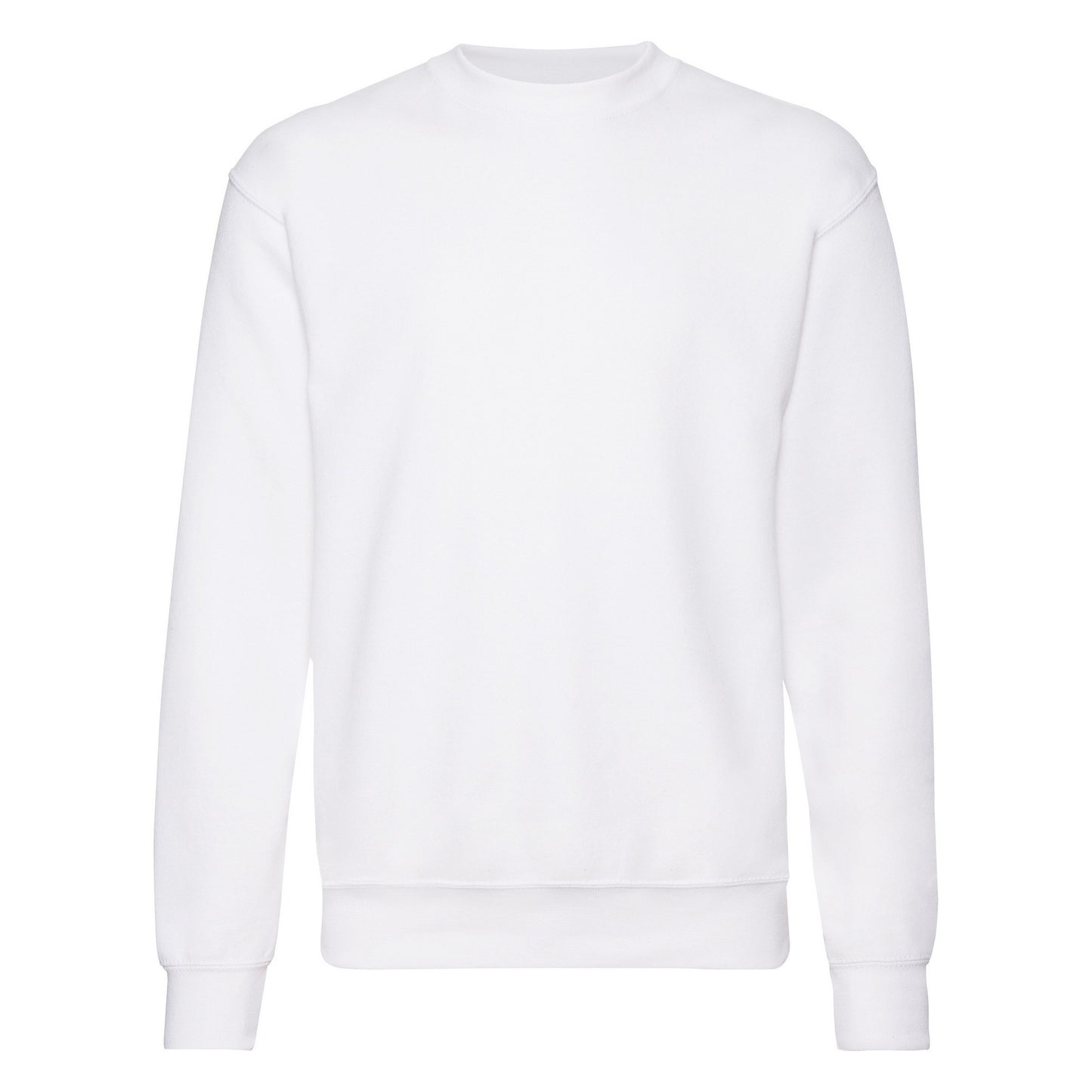 White - Front - Fruit Of The Loom Mens Set-In Belcoro® Yarn Sweatshirt