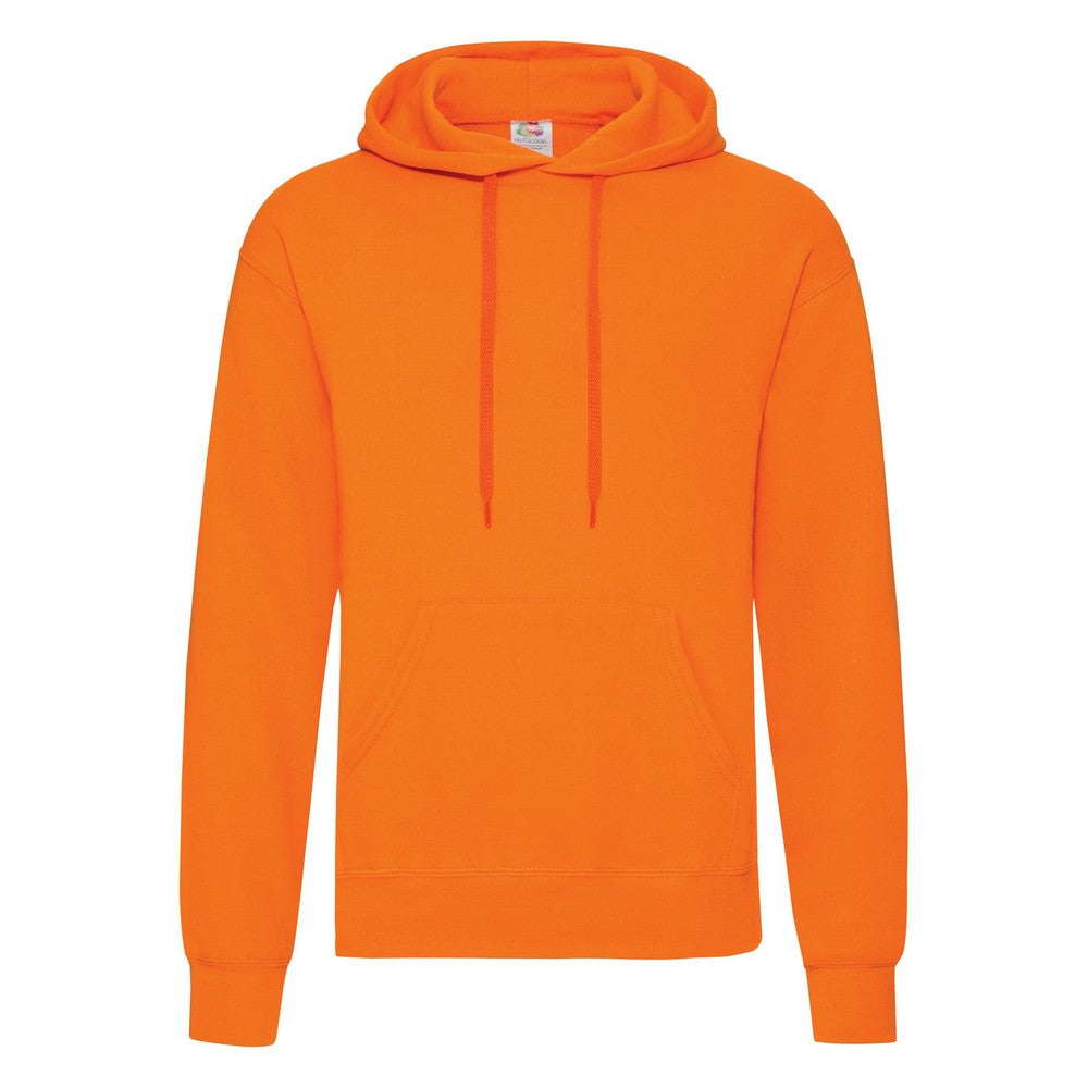 Orange - Front - Fruit Of The Loom Mens Hooded Sweatshirt - Hoodie