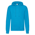 Azure Blue - Front - Fruit Of The Loom Mens Hooded Sweatshirt - Hoodie