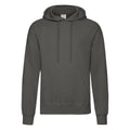 Light Graphite - Front - Fruit Of The Loom Mens Hooded Sweatshirt - Hoodie