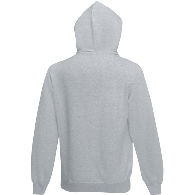 Heather Grey - Back - Fruit Of The Loom Mens Hooded Sweatshirt - Hoodie