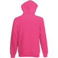 Fuchsia - Back - Fruit Of The Loom Mens Hooded Sweatshirt - Hoodie