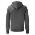 Dark Heather - Back - Fruit Of The Loom Mens Hooded Sweatshirt - Hoodie