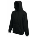 Black - Back - Fruit Of The Loom Mens Hooded Sweatshirt - Hoodie