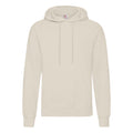 Natural - Front - Fruit Of The Loom Mens Hooded Sweatshirt - Hoodie