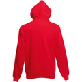 Red - Back - Fruit Of The Loom Mens Hooded Sweatshirt - Hoodie