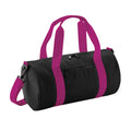Black-Fuchia - Back - Bagbase Mini Barrel Shoulder Bag