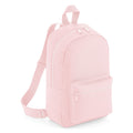 Powder Pink - Front - Bagbase Mini Essential Backpack-Rucksack Bag