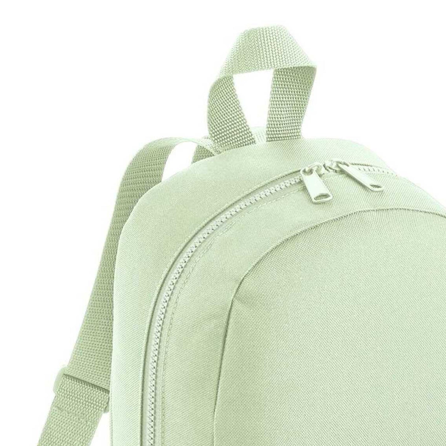 Pistachio - Back - Bagbase Mini Essential Backpack-Rucksack Bag