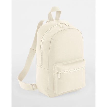 Natural - Back - Bagbase Mini Essential Backpack-Rucksack Bag